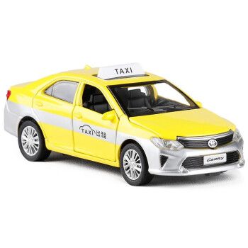miniauto合金132出租车模型儿童玩具车4开门仿真小汽车声光回力车模